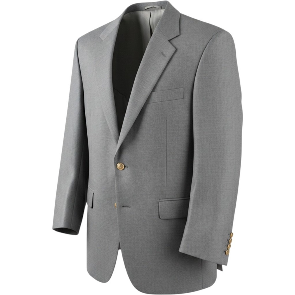 Wentworth Blazer Mens 48R Grey Gold Crest Buttons 2-Button Sport Coat Classic